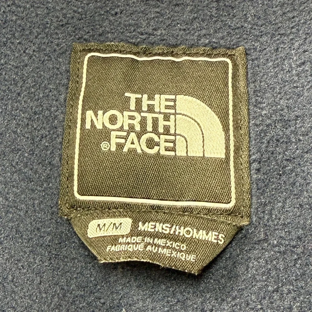 The North Face Fleece Vest‎ Mens Medium Gray Blue Polartec Full Zip